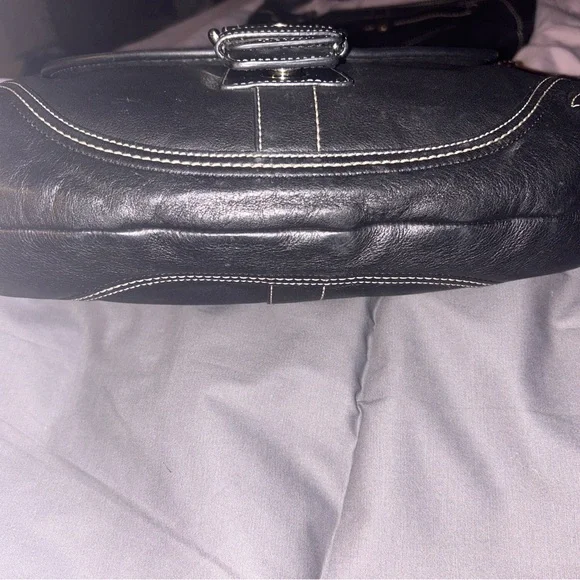 Coach Y2k Soho Black Vintage Buckle Shoulder Bag Purse D0778 F10192 - Picture 9 of 16